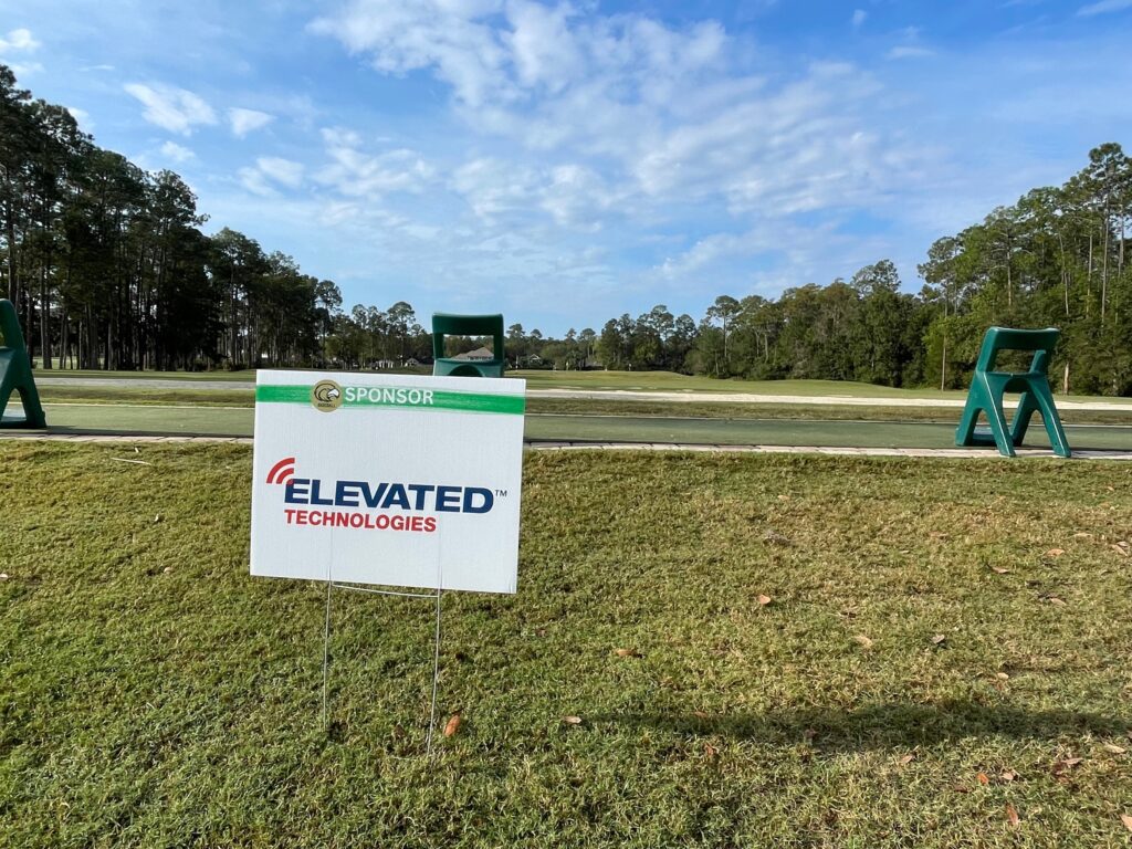 Elevated Sign on Driving Range