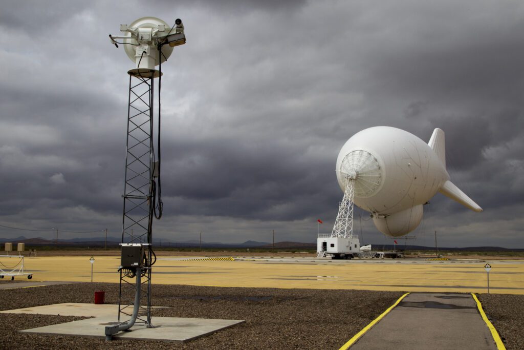 U.S. C.B.P Tethered Aerostat Radar System Moored Deming New Mexico